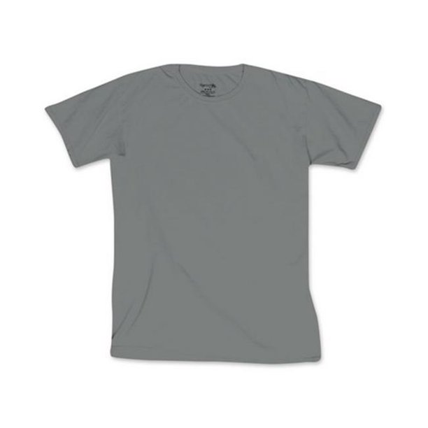 Dyenomite 450PG T-shirt 100% Coton Teint en Fil d'Anneaux pour Femme&44; Ardoise - Grande