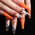 thumbnail image 3 of Uñas postizas con diseño brillante de Apuakthei, uñas postizas extra largas con diseño de bailarina, uñas postizas acrílicas súper largas, 24 unidades, 3 of 5