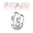 thumbnail image 1 of 2 Anillos Promesa Plata Fina 925 Corazón Parejas Compromiso Plata, 1 of 3