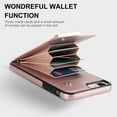 thumbnail image 7 of Mantto for iPhone 7/8/SE 2020/SE 2022 Back Wallet Case with Card Holder, Magnetic Clasp 3 Card Slots RFID Blocking Premium PU Leather Shockproof Anti-Scratch Wallet Phone Case, Rosegold, 7 of 7
