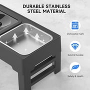 Els Pet 2-in-1 Elevated Feeding Station (Stainless Steel Bowl+Floating Bowl)