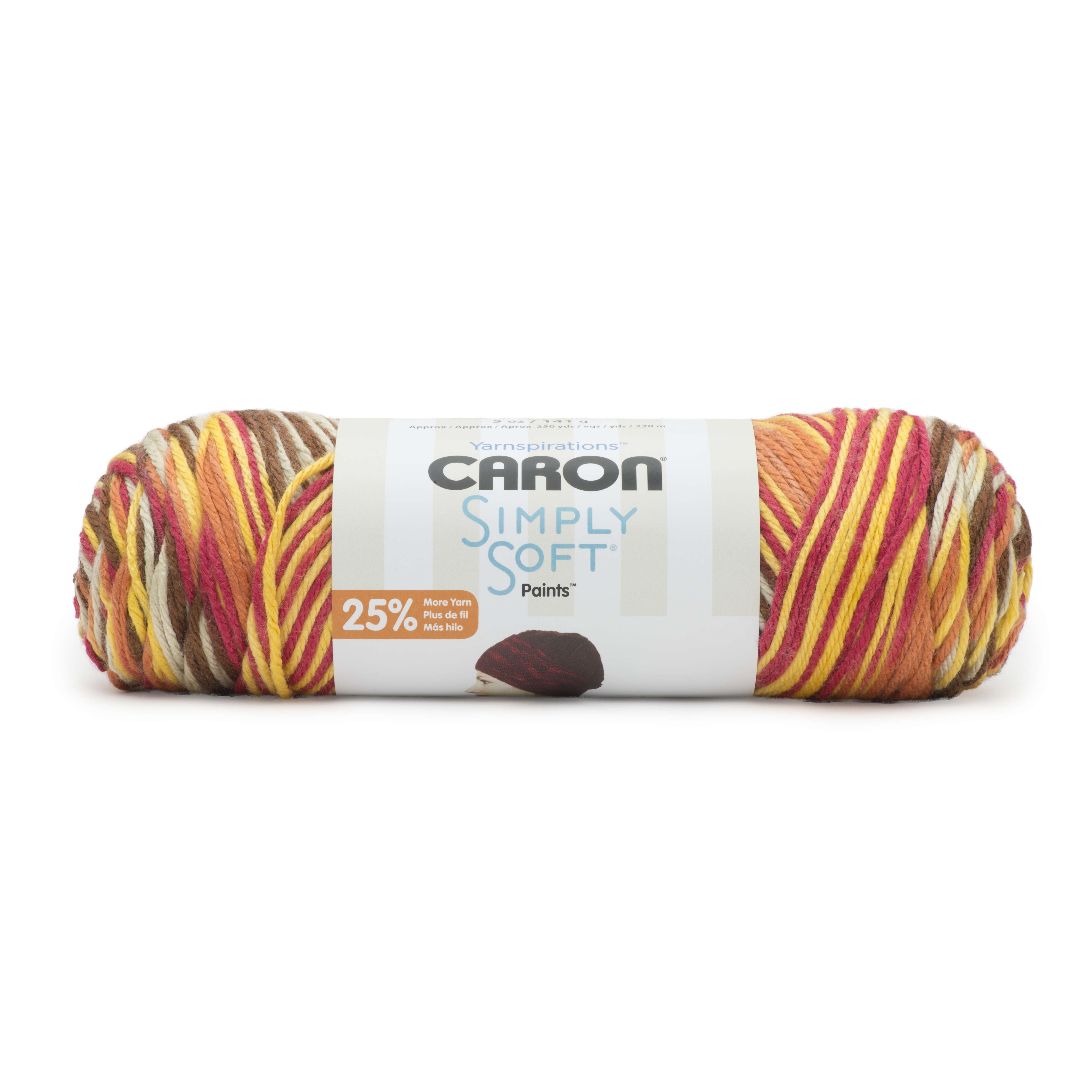 Caron Simply Soft Paints 4 Medium Acrylic Yarn, Sunset Autumn 5oz/141g