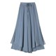thumbnail image 3 of WILLBEST Pantalones elegantes de Gasa Plisada con Pierna Ancha y Cintura Alta para Mujer, Falda de Nueve Puntos, para Uso Informal. Mediana, 3 of 5