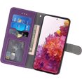 thumbnail image 3 of Galaxy S20 FE Wallet Case,Luxury Leather Phone Cases with Tempered Gl Screen Protector Credit Holder, 3 of 5