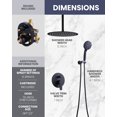 thumbnail image 4 of Wowow 8-spray 12in. Dual Shower Head and Handheld Shower Head in Matte Black, 4 of 8