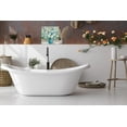 thumbnail image 3 of country style Modern Bathroom Wall Decor Blue Green White Flower Canvas Print Picture Both Gift And Wall Art To Hang In Dining Room Kitchen Office Living Room Bedroom, 3 of 6
