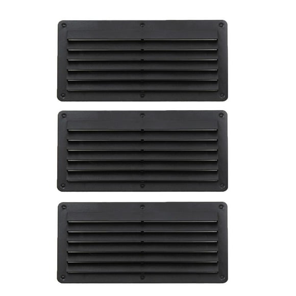 3x Cubierta de Ventilación de de Campana de Ventilación de La Lumbrera Universal 10.24 '' X 8.5 '' (negro) shamjiam Barco Louver Vent