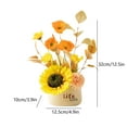 thumbnail image 3 of Uutvmp Artificial Flowers in Vase, Faux Flowers in Vase for Home Decor,Fake Flowers Arrangement with Vase for Coffee Table Decor,Kitchen, Dining Table Centerpiece Decoration, 3 of 6