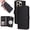 Black, variant on Dteck Detachable 2 in 1 Wallet Case for iPhone 16 Pro,Magnetic Leather Card Slots Case Shockproof Rubber Mag-Safe Cover with Wrist Strap,Brown