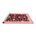 thumbnail image 2 of Ahgly Company Machine Washable Indoor Round Oriental Red Traditional Area Rugs, 6' Round, 2 of 4
