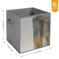 thumbnail image 6 of Collapsible Oxford Fabric Storage Cubes with Handles, Large Mid Foldable Oxford Cloth Bins Set of 2/6, Closet Organizers for Shelves Clothes Home Kitchen Toy - Oil Cube, 6 of 7