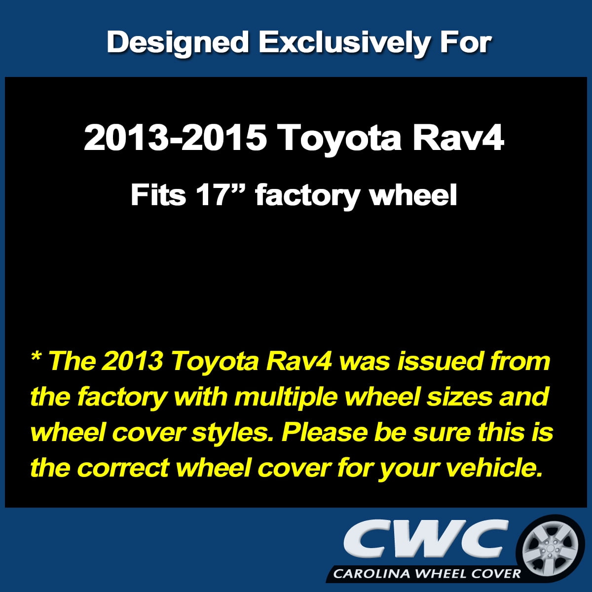 Premium Replica Hubcap Set for Toyota Rav4 2013-2015 - Replacement 17-inch Wheel Covers
