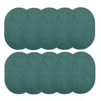 Furnish My Place Modern Plush Solid Teal Color Rug - Pets and Kids Friendly Rug, Indoor/Outdoor Mat, Area Rugs Great for Kids, Pets, Event, Wedding, Living Room, Made in USA, 2' x 4' Oval - Set of 10