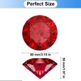 thumbnail image 2 of Pisapapeles grande de diamantes de cristal con soporte, joyas, decoraciones de boda, centros de mesa, decoración del hogar, 3,15 pulgadas (rojo), 2 of 5