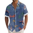 thumbnail image 1 of Hawaiian Shirt For Men, Men's Vintage Button Down Bowling Shirts Short Sleeve Summer Beach ShirtM, 1 of 5