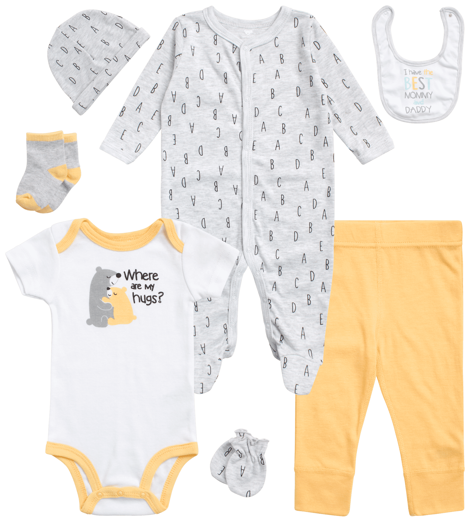 Koala Baby Newborn Baby Boy and Girl Take Me Home Layette Set 7 Piece