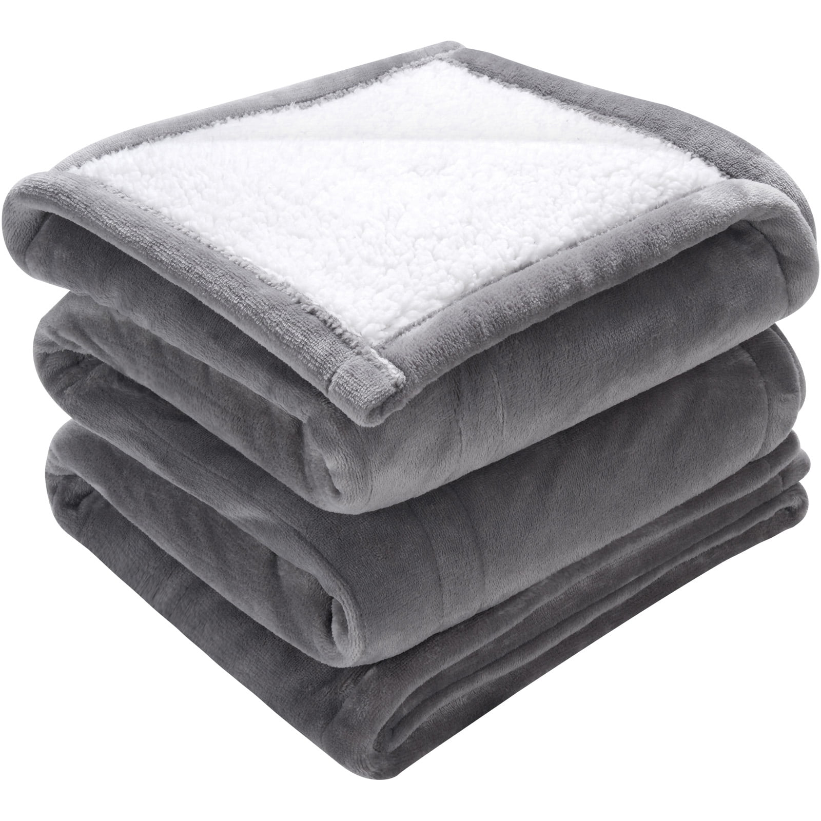 VEVOR 50" x 60" Electric Heated Throw Blanket, Flannel & Sherpa Throw Heating Blanket with 5 Heating Levels and 3hrs Timer Auto-Off, ETL Certification
