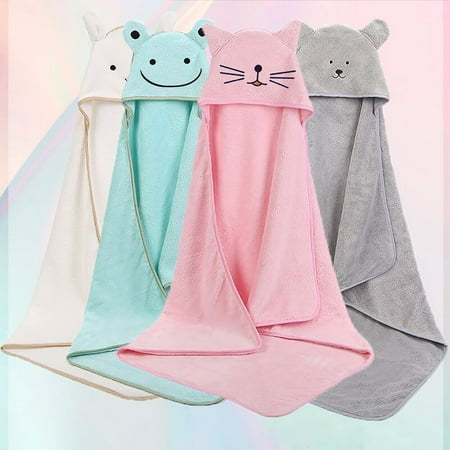 

[Big sale] Bath Towel Bathrobe Coral Fleece Hooded Animal Children s Bath Towel 90*90cm