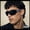 Red Bandana Arm, variant on Gangster Mad Dog Dark Black Shades Narrow Rectangle Sunglasses Matte Black