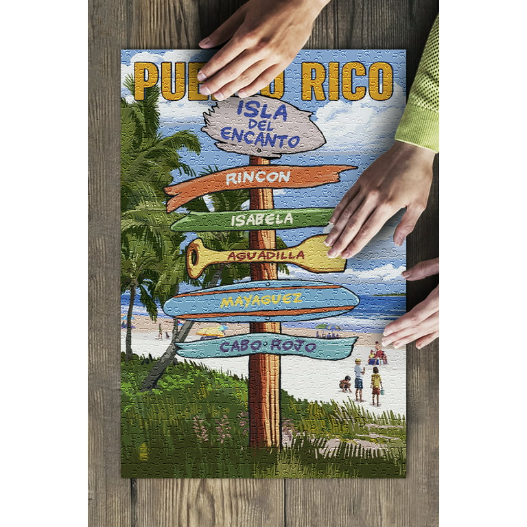 Puzzle, Isla Del Encanto, Puerto Rico, Destinations Sign, Tropical Coast  Scene, 1000 Pieces, Unique Jigsaw, Family, Adults -  Hong Kong