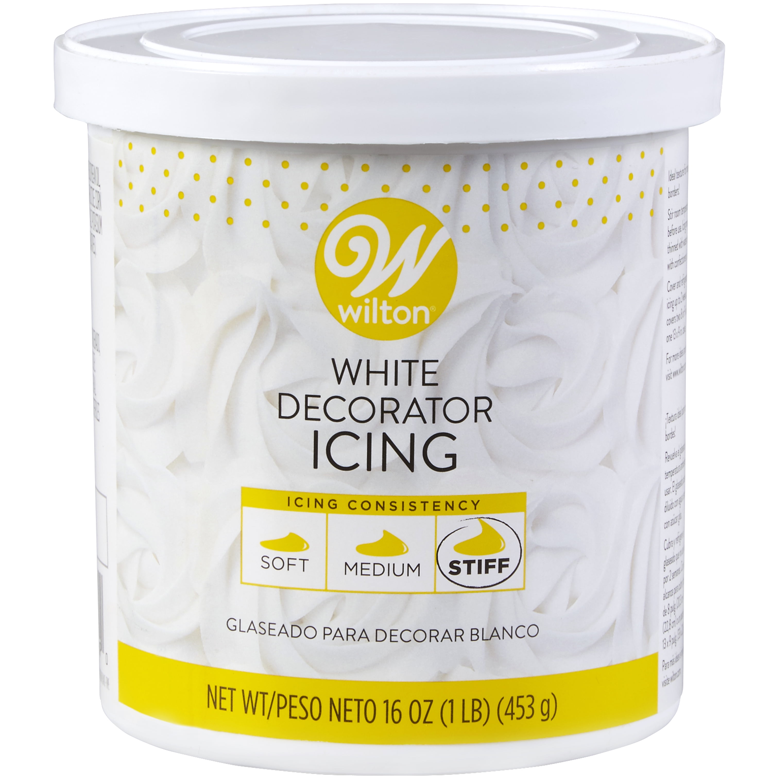 Wilton Stiff Decorator Icing White 16oz Walmart Com