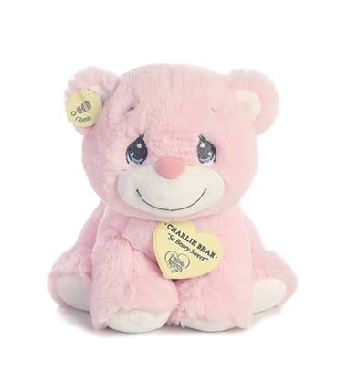 Aurora Precious Moments - 8.5' Charlie Bear Pink with Rattle