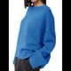 thumbnail image 2 of Suéter de Punto de Larga para Mujer, Jersey de Cuello Redondo, Suéter Informal Holgado. Azul Talla Única, 2 of 9