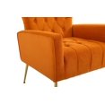 thumbnail image 6 of Modern Accent Chair with Ottoman, Comfy Armchair for Living Room, Bedroom, Apartment, Office (Orange), 6 of 6