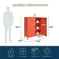 thumbnail image 2 of Novogratz Cache 2 Door Metal Locker-Style Storage Accent Cabinet, Magenta, 2 of 8