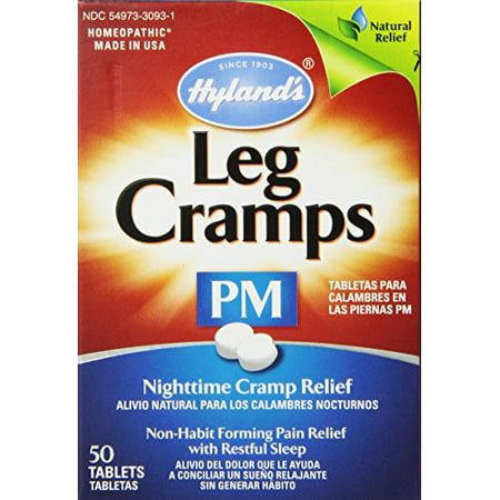 2 Pk Hyland's Leg Cramps PM w-Quinine Homeopathic Nighttime Relief 50 Tablets