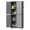 Black&Gray, variant on Firstsky Metal Garage Storage Cabinet with Wheels, Adjustable Rolling Tool Storage Cabinet with Lock, 71" Steel Locking Tool Cabinet with Doors and Shelves (Black&Gray, 71"H)