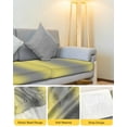 thumbnail image 4 of Yellow Ombre Sofa Couch Cushion Covers Washable, Removable Stretchable Sectional Couch Covers, Farmhouse Grey Modern Art Slipcovers for L & T Shape Sofa Furniture Protector L Size 1 pc, 4 of 7