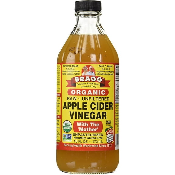 Bragg Organic Unfiltered Apple Cider Vinegar - 16 Ounce (3 Pack)