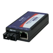 Advantech B+B SmartWorx IMC-350-MM-PS Miniature Media Converter, 100Base-TX/FX, Multi-mode 1300nm, 5km, SC type, w/ AC adapter