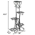 thumbnail image 3 of Ktaxon 5-Tier Metal Flower Plant Stand, Indoor Outdoor Flower Pot Holder Shelf for Patio Garden, 3 of 7