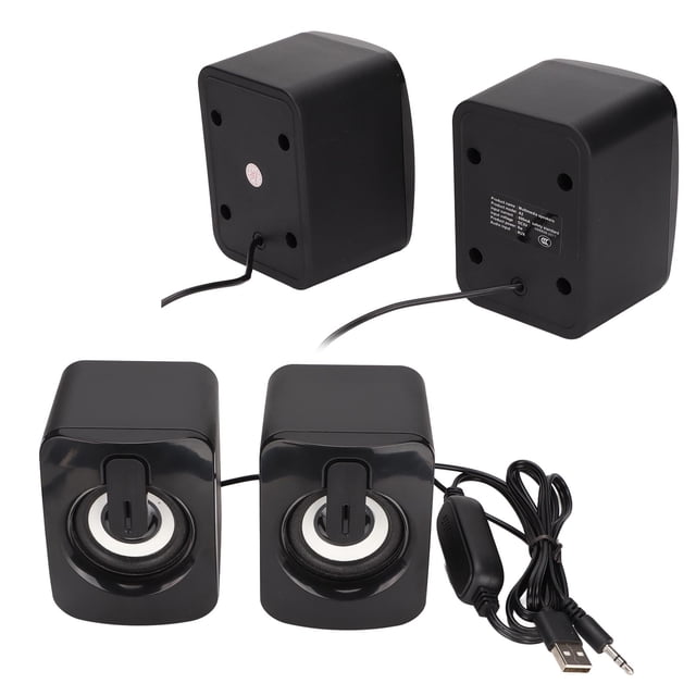 Mini Computer Speaker, Wired Computer Speaker Stereo Less Distortion Plug And Play For PC