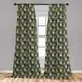 thumbnail image 5 of Ambesonne Plant Curtains, Exotic Nature Image, Pair of 28"x84", Multicolor, 5 of 5