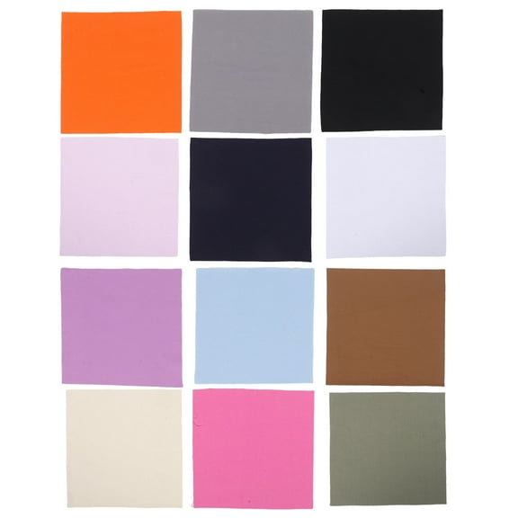 LOLIPPYY 12Pcs Embroidery Fabric Squares Linen Cotton Cloth Durable Soft Fabric for DIY Sewing
