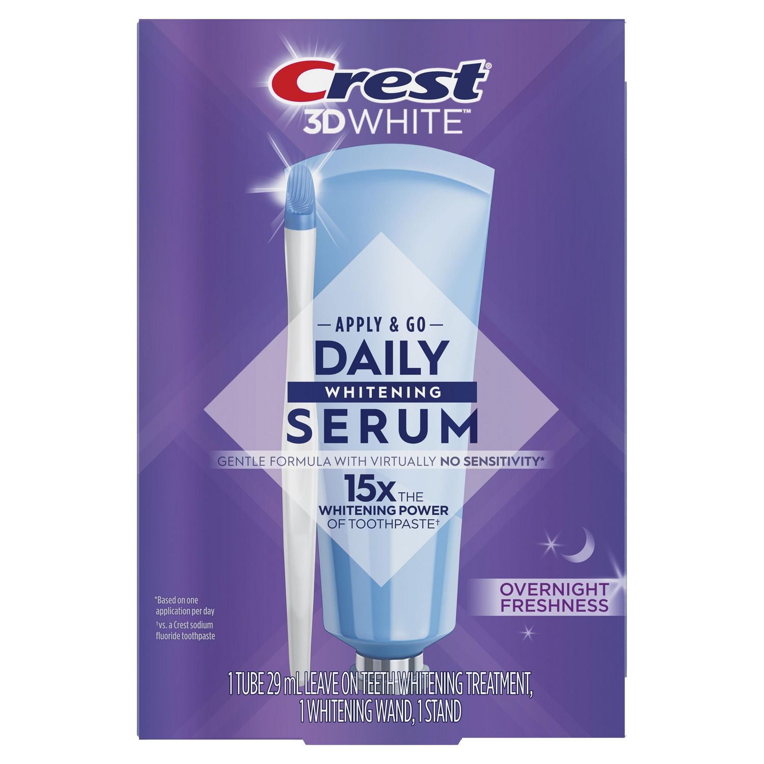 Crest Émulsions Blanchissantes + Fraîcheur de Nuit, Traitement Blanchissant pour les Dents Sans Rinçage