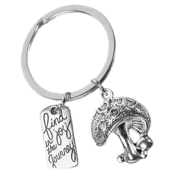 Raindrops Cute Mushroom Alloy Keychain with Unique Design, Travel Accessory and Gift for Women and Men
