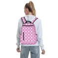 thumbnail image 5 of Yiaed Purple And White Polka Dot Print Lightweight Backpack Travel Backpacks Hiking Daypack for Women Men, 5 of 5