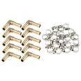 thumbnail image 1 of Conector de manguera de latón Unique Bargains 10 Set 8mm en forma de L con abrazaderas, 1 of 1