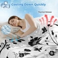 thumbnail image 3 of Vintage Flowers Cooling Blanket,Lightweight Breathable Summer Throw Blanket with Double Sided Cold Effect,Black White Farmhouse Floral Plants Picnic Blankets Bed Sheet for Hot Sleepers 40"x60", 3 of 8