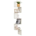 thumbnail image 1 of Soporte de pared para esquina VASAGLE, 5 niveles, flotante, rústico, blanco, 1 of 6