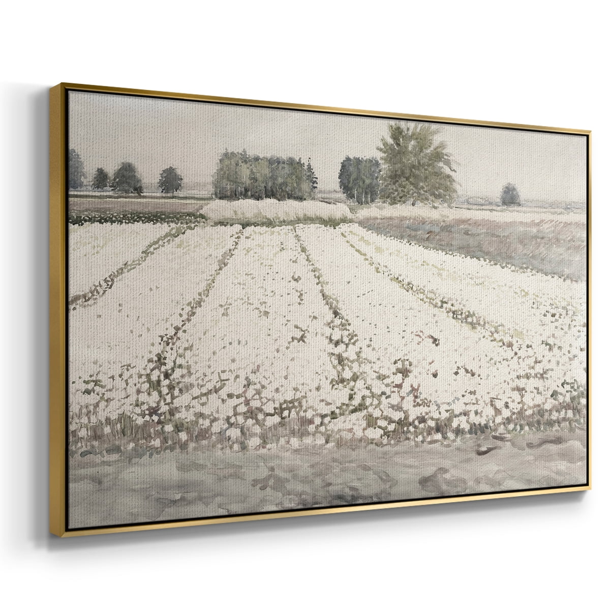 Vintage Landscape-CCCIV By Wexford Home Framed in Gold Wood Gallery Wrapped Canvas 25 in. x 37 in.