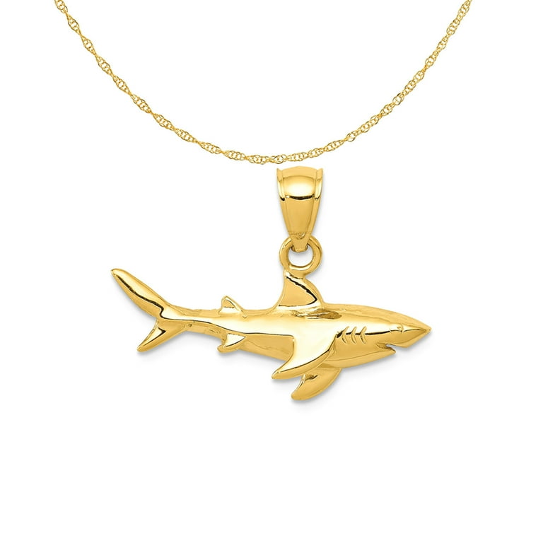 14k gold shark sale pendant