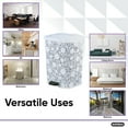 thumbnail image 3 of Superio Plastic Step-On Trash Can, Lace Design, 12 Qt. (White), 3 of 4