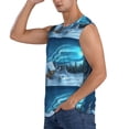 thumbnail image 3 of Goofa Mountain Cottage In Snow Printed Men's Sleeveless T-Shirt - Athletic Gym Workout Tank Top for Men - Moisture-Wicking, UPF 30+ Quick-Dry Muscle Tee-X-Large, 3 of 8