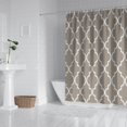 thumbnail image 2 of Brown Geometric Quatrefoil Pattern Shower Curtain 72"x84" ,Bathroom Decorative Shower Curtains Set with 12 Hooks,Modern Waterproof Washable Shower Curtain, 2 of 6