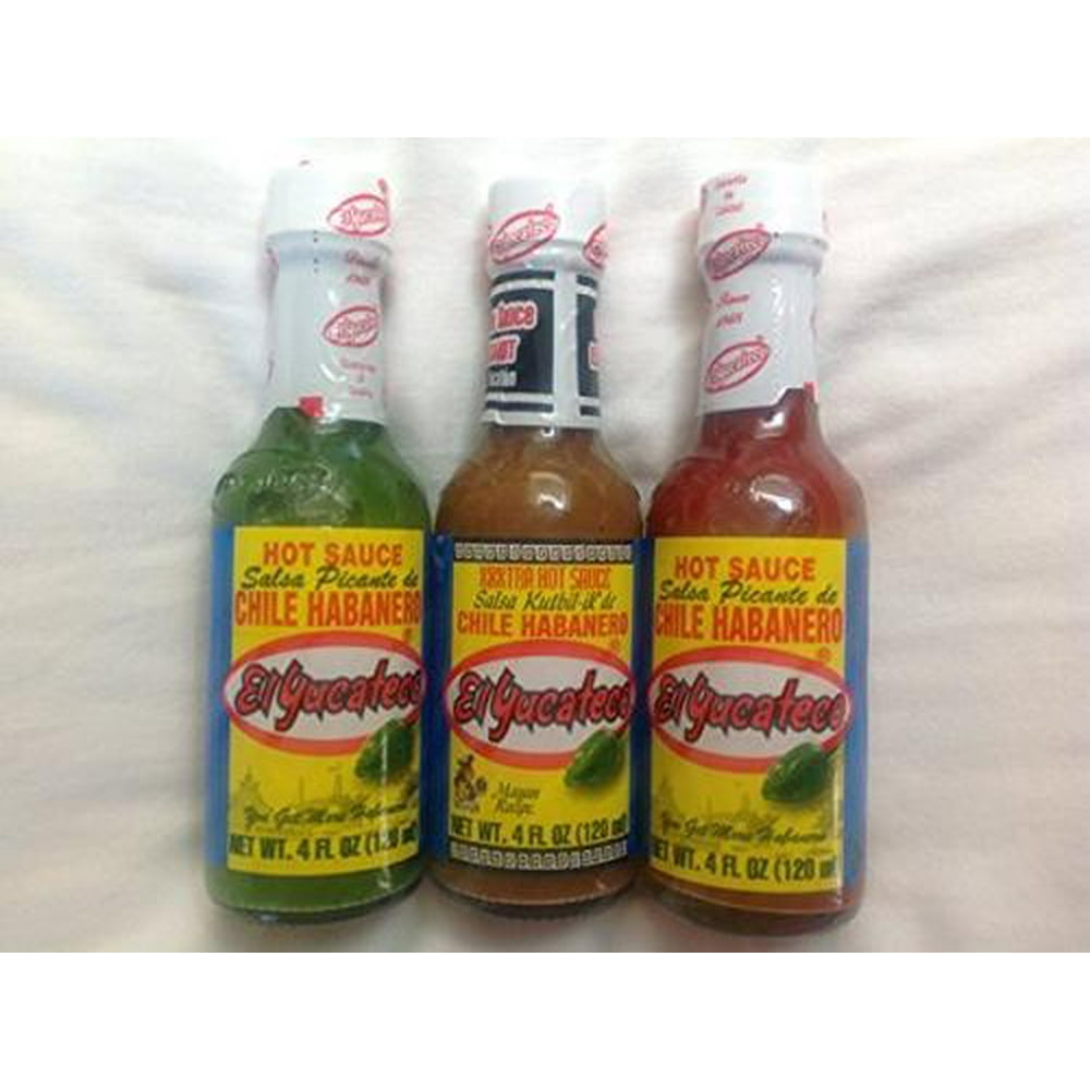 El Yucateco Sauce Sampler Red Habanero, Green Habanero, and Xxxtra